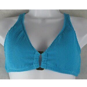 Bleu by Rod Beattie Women's D-Ring Cross Back Bikini Top Swimsuit, Blue, 38D